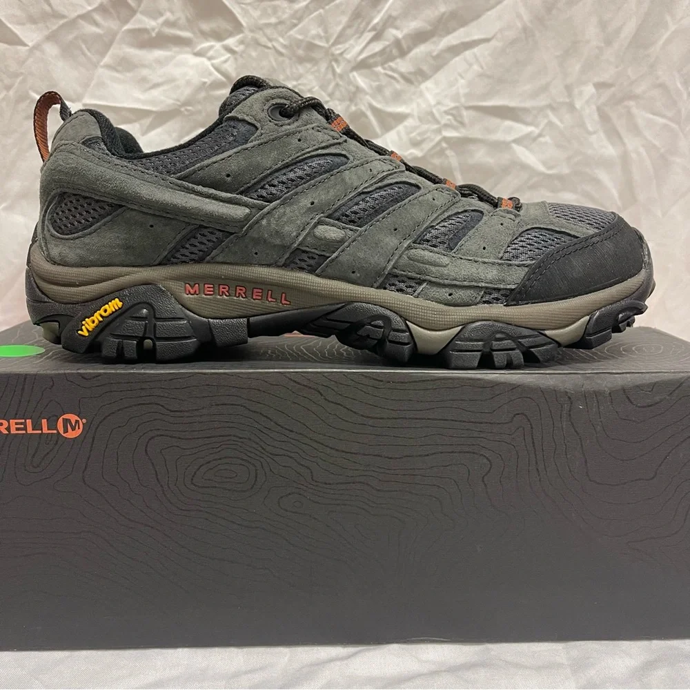 Merrell Moab 2 Vent Beluga Gray Leather Hiking Trail Shoes J06015 Men’s Size 9